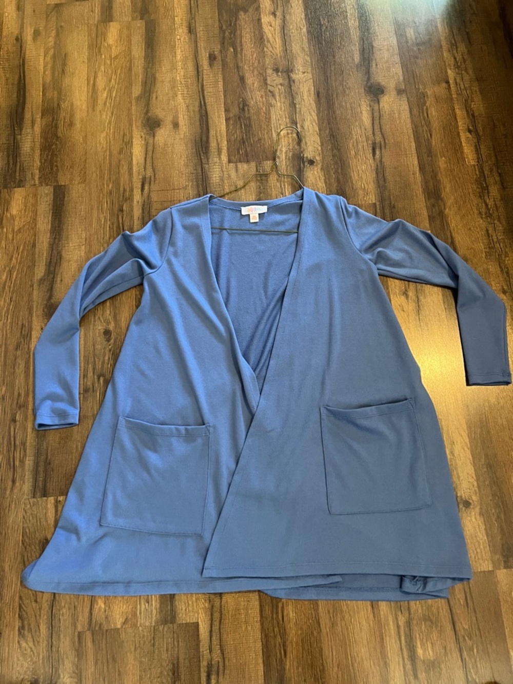 LuLaRoe Slate Blue Open-Front Cardigan with Pockets
